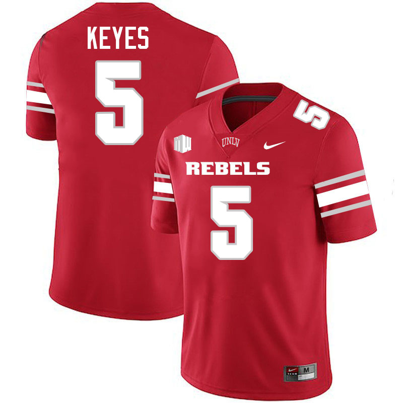 #5 Quandarius Keyes UNLV Rebels College Football Jersey Stitched-Scarlet